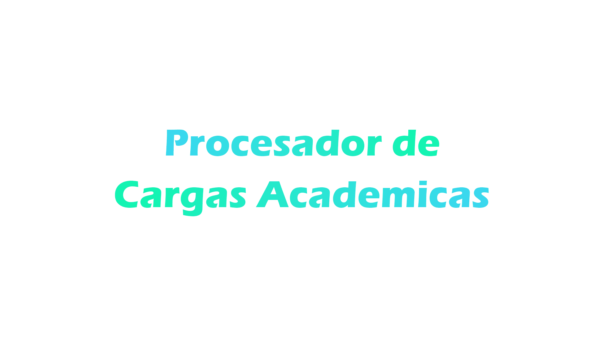 Captura de Academic Load Processor